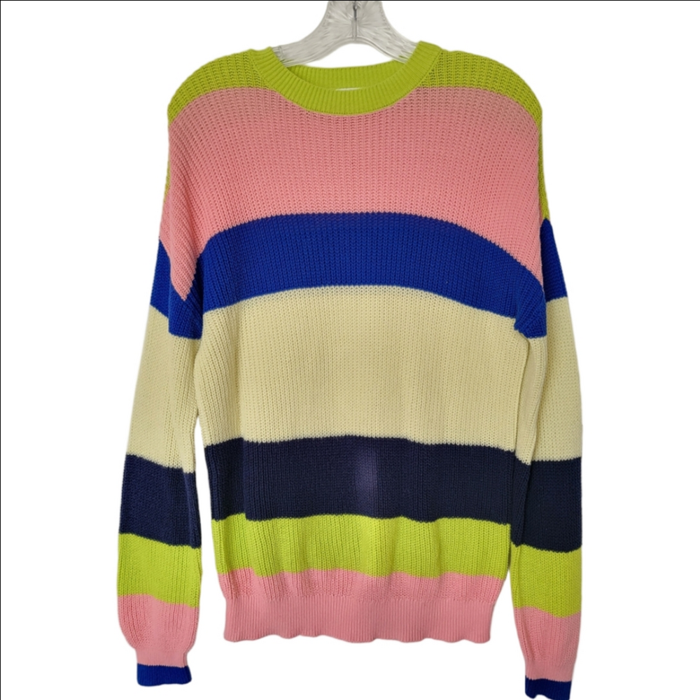 Abound Lime and Pink Knit Sweater